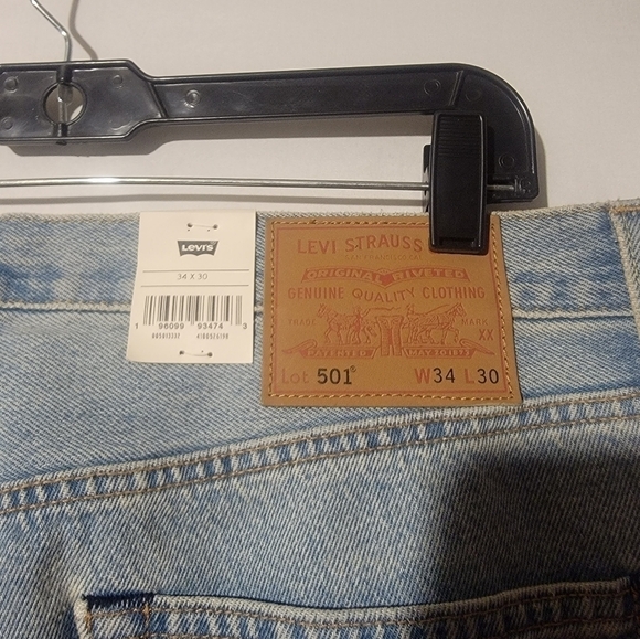 Levi's Premium 501 Jeans Men’s 34x30 Hippie Love Peace Groovy Flowers - Picture 2 of 9